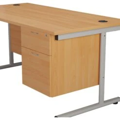 NEXT DAY Commerce II Rectangular Desks With Single Fixed Pedestal -Office Furniture 116425