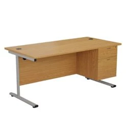 NEXT DAY Commerce II Rectangular Desks With Single Fixed Pedestal -Office Furniture 116427