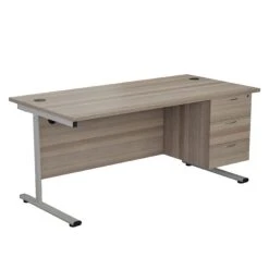 NEXT DAY Commerce II Rectangular Desks With Single Fixed Pedestal -Office Furniture 116430
