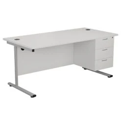 NEXT DAY Commerce II Rectangular Desks With Single Fixed Pedestal -Office Furniture 116432
