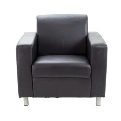 Iceberg Leather Faced Reception Chair