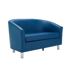 NEXT DAY Collage Vinyl Tub Sofa With Metal Legs -Office Furniture 116609