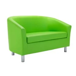 NEXT DAY Collage Vinyl Tub Sofa With Metal Legs -Office Furniture 116611